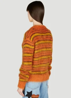 Fuzzy Stripe Cardigan></noscript>Marni New