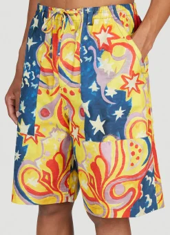 Men Marni x No Vacancy Shorts^Galactic Paradise Bermuda Shorts