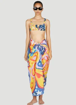 Galactic Paradise Sarong Midi Skirt>Marni x No Vacancy Online