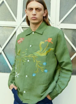 Garden Embroidery Shirt>Sky High Farm Workwear