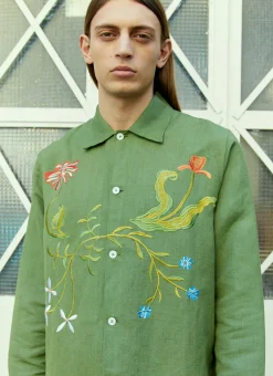 Men Sky High Farm Workwear Shirts^Garden Embroidery Shirt