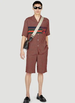 Men Gucci Shorts^Geometric Print Shorts