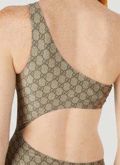 Gg Asymmetric Cut-Out Swimsuit><noscript><img width=