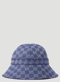 Men Gucci Hats^Gg Canvas Bucket Hat