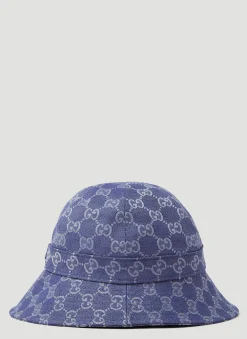 Men Gucci Hats^Gg Canvas Bucket Hat