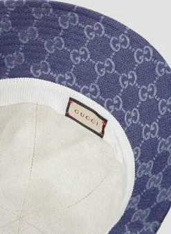 Men Gucci Hats^Gg Canvas Bucket Hat