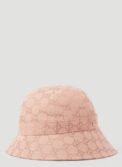 Men Gucci Hats^Gg Canvas Bucket Hat