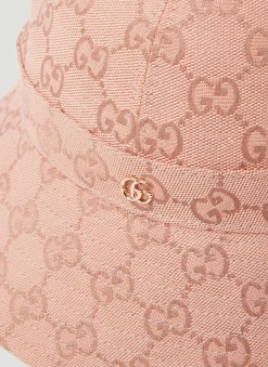 Men Gucci Hats^Gg Canvas Bucket Hat