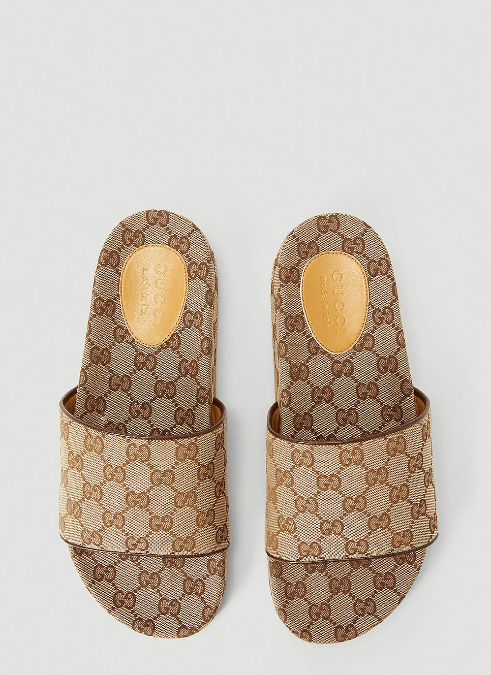 Men Gucci Slides^Gg Canvas Slides