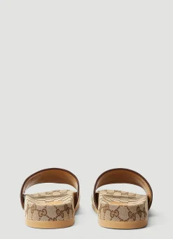 Men Gucci Slides^Gg Canvas Slides
