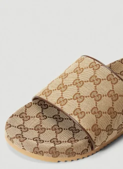 Men Gucci Slides^Gg Canvas Slides