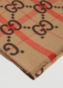 Men Gucci Scarves^Gg Check Scarf