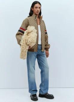 Men Gucci Jackets^Gg Cotton Canvas Zip Jacket