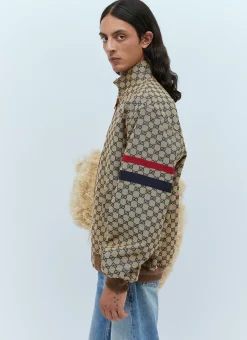 Men Gucci Jackets^Gg Cotton Canvas Zip Jacket