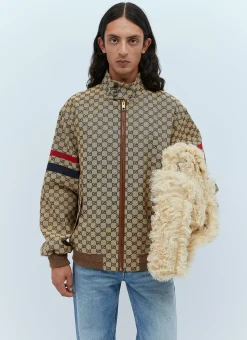 Men Gucci Jackets^Gg Cotton Canvas Zip Jacket