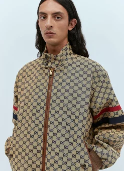 Men Gucci Jackets^Gg Cotton Canvas Zip Jacket