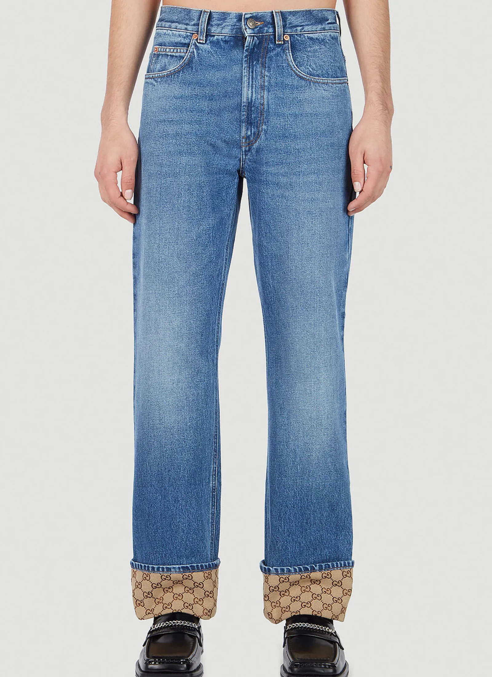 Men Gucci Jeans^Gg Cuff Jeans