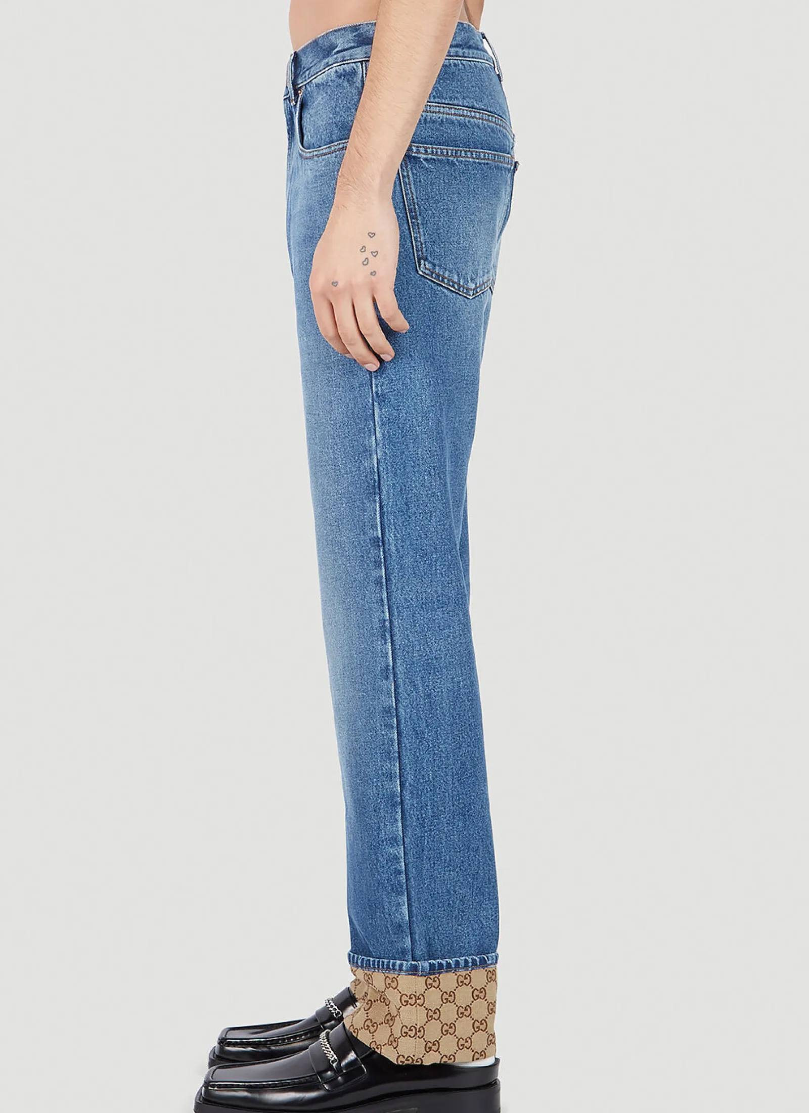 Men Gucci Jeans^Gg Cuff Jeans