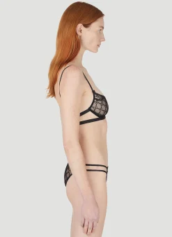 Gg Embroidered Tulle Lingerie Set><noscript><img width=