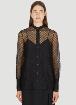 Gg Geometric Lace Shirt>Gucci New