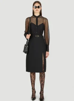 Gg Geometric Lace Shirt>Gucci New