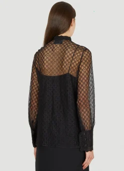 Gg Geometric Lace Shirt></noscript>Gucci New