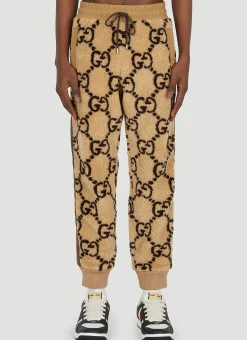Men Gucci Track Pants^Gg Jacquard Faux Fur Track Pants