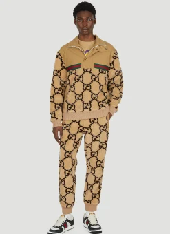 Men Gucci Track Pants^Gg Jacquard Faux Fur Track Pants