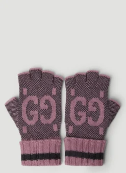 Men Gucci Gloves^Gg Jacquard Fingerless Gloves