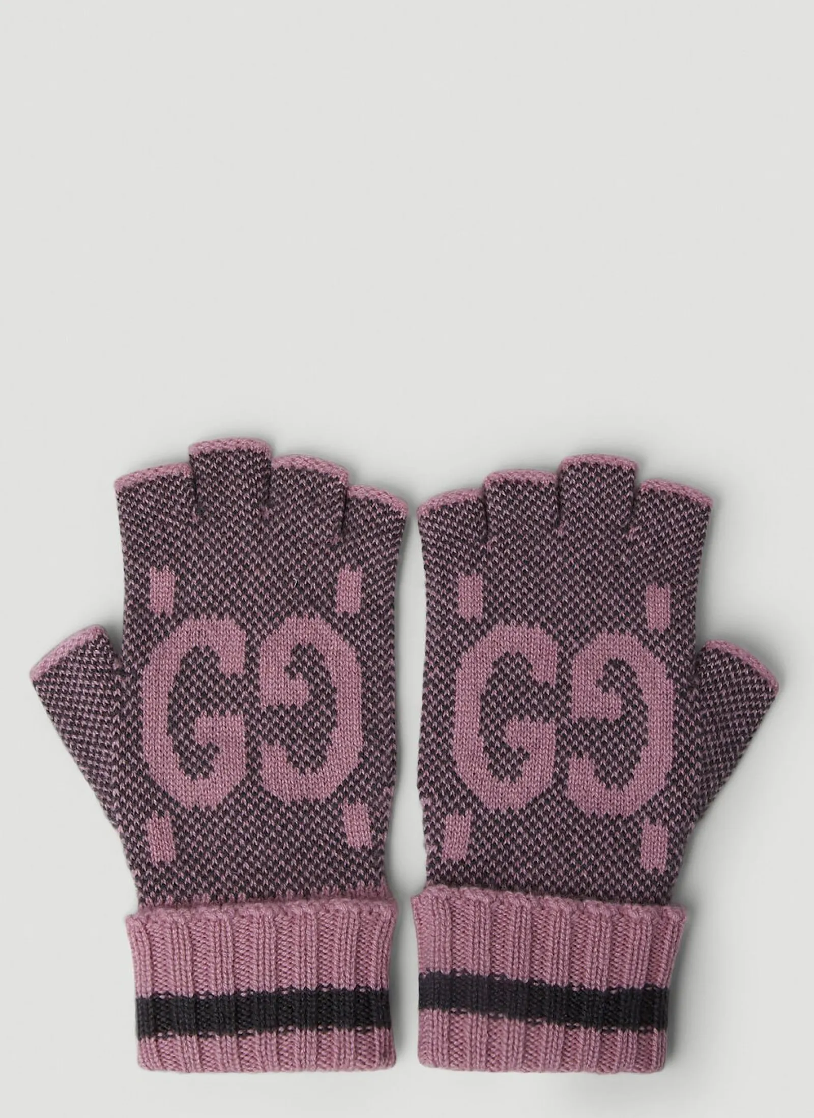 Men Gucci Gloves^Gg Jacquard Fingerless Gloves