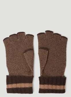 Men Gucci Gloves^Gg Jacquard Fingerless Gloves