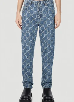 Men Gucci Jeans^Gg Jacquard Jeans