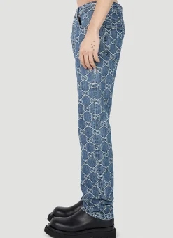 Men Gucci Jeans^Gg Jacquard Jeans