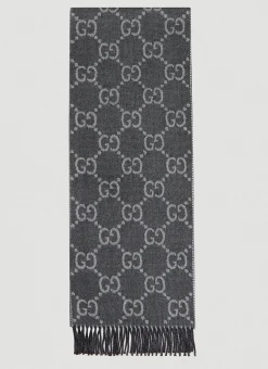 Men Gucci Scarves^Gg Jacquard Knit Scarf