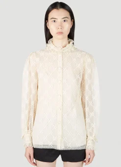 Gg Lace Shirt>Gucci Outlet