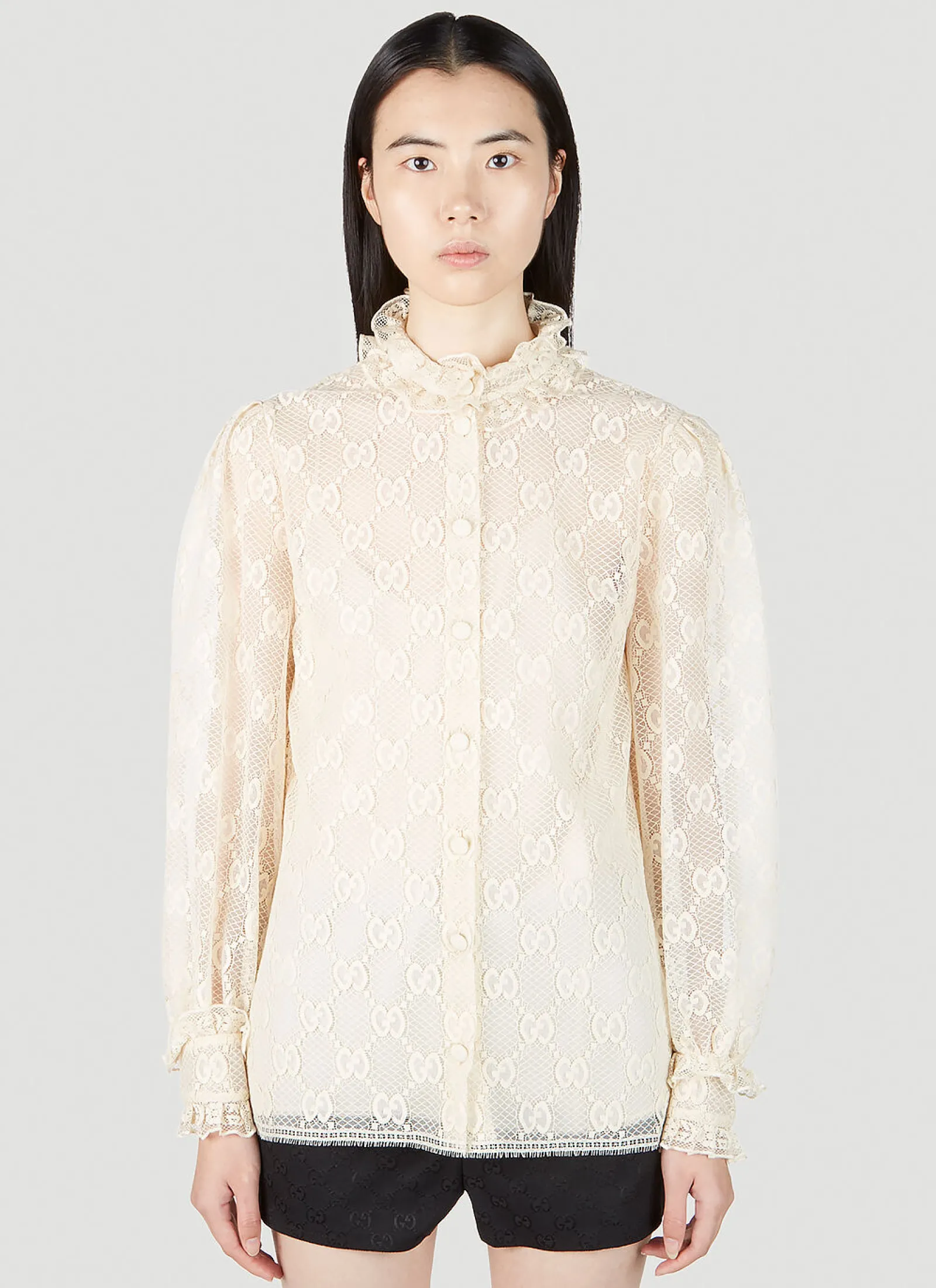 Gg Lace Shirt>Gucci Outlet