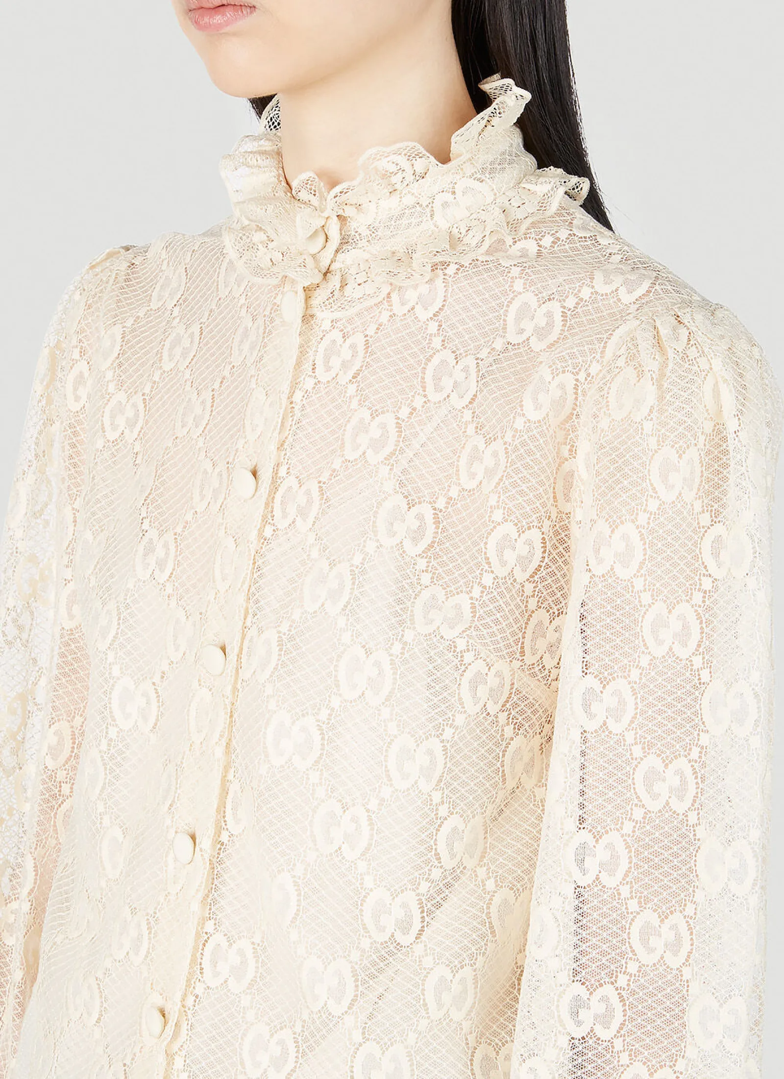 Gg Lace Shirt>Gucci Outlet