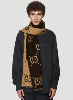 Men Gucci Scarves^Gg Logo Jacquard Scarf