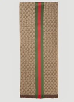 Men Gucci Scarves^Gg Logo Scarf