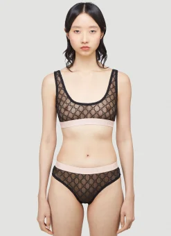Gg Logo Sheer-Lace Lingerie Set>Gucci New