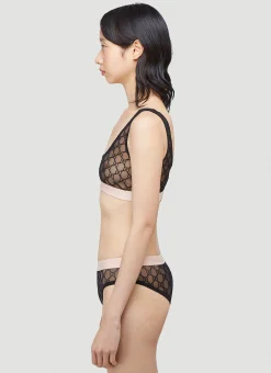 Gg Logo Sheer-Lace Lingerie Set><noscript><img width=