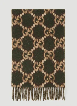 Men Gucci Scarves^Gg Logo Wool Scarf