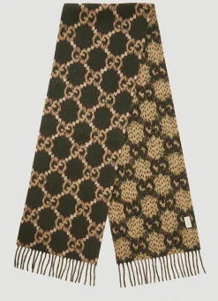 Men Gucci Scarves^Gg Logo Wool Scarf