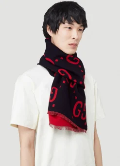 Men Gucci Scarves^Gg Logo Wool Scarf