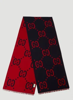 Men Gucci Scarves^Gg Logo Wool Scarf