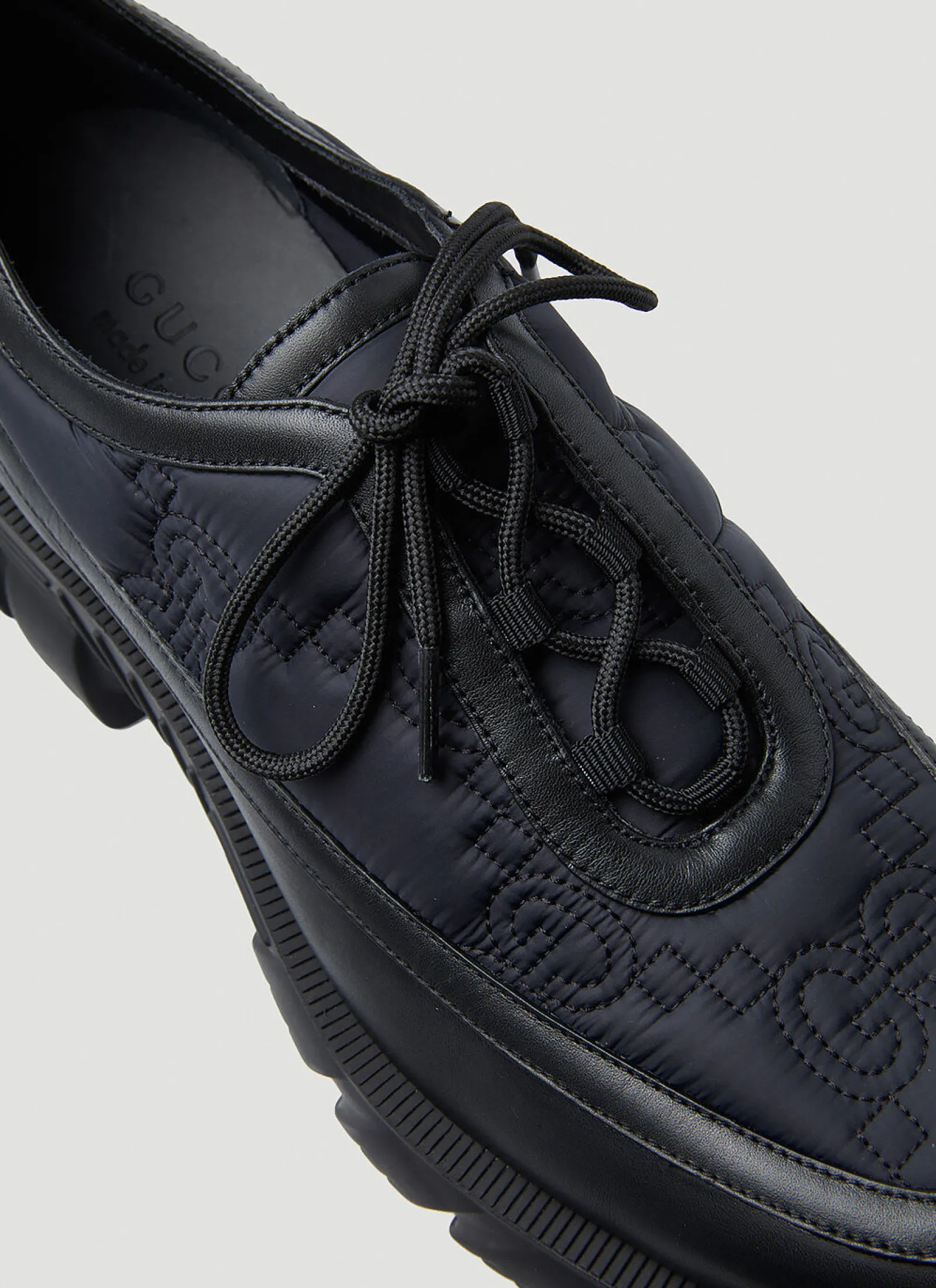 Men Gucci Lace Ups^Gg Padded Lace Up Shoes