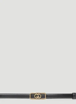 Men Gucci Belts^Gg Plaque Belt