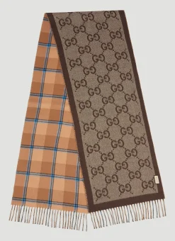 Men Gucci Scarves^Gg Reversible Check Scarf