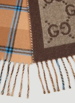Men Gucci Scarves^Gg Reversible Check Scarf