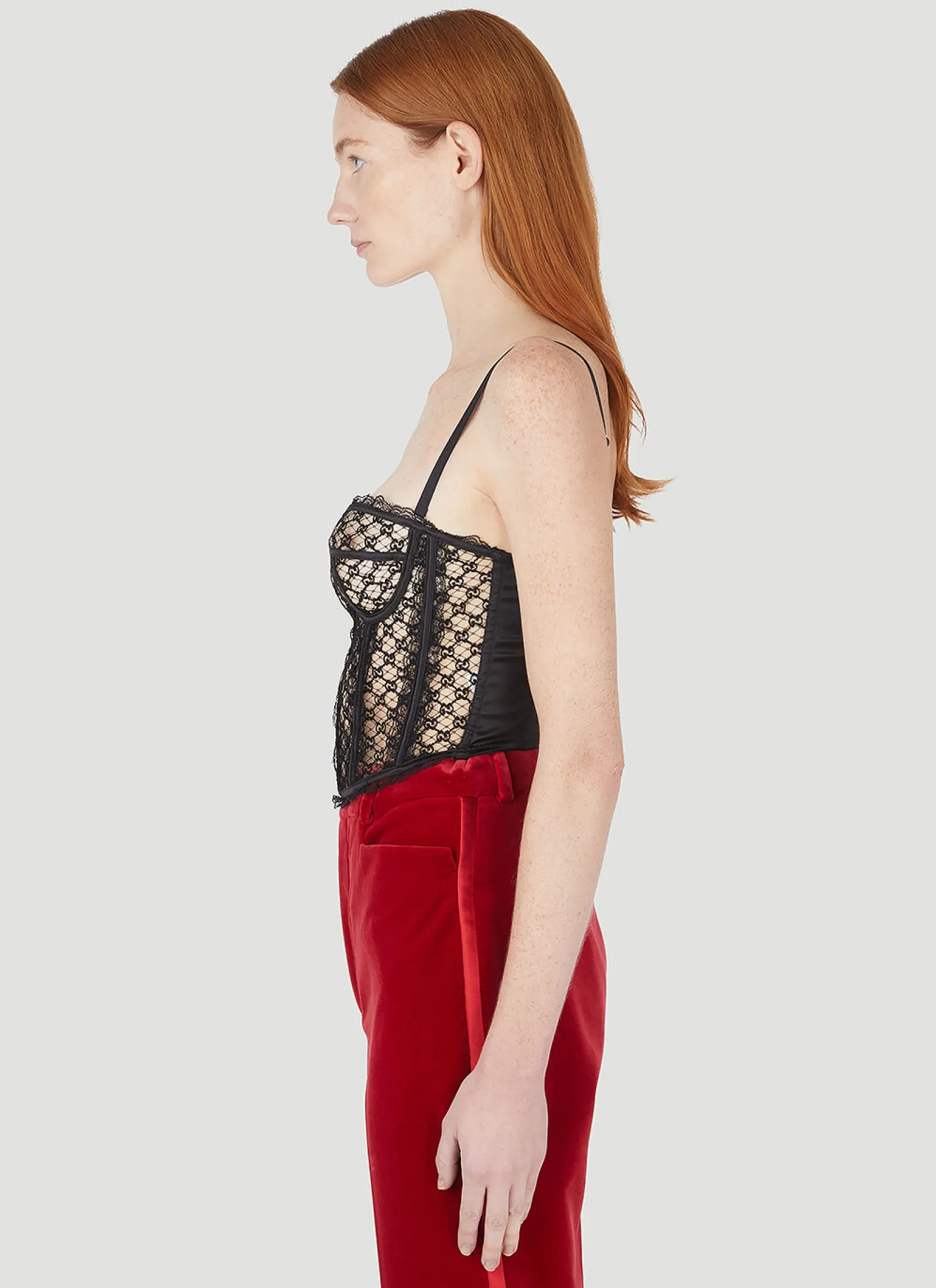 Gg Sheer Tulle Corset>Gucci Outlet